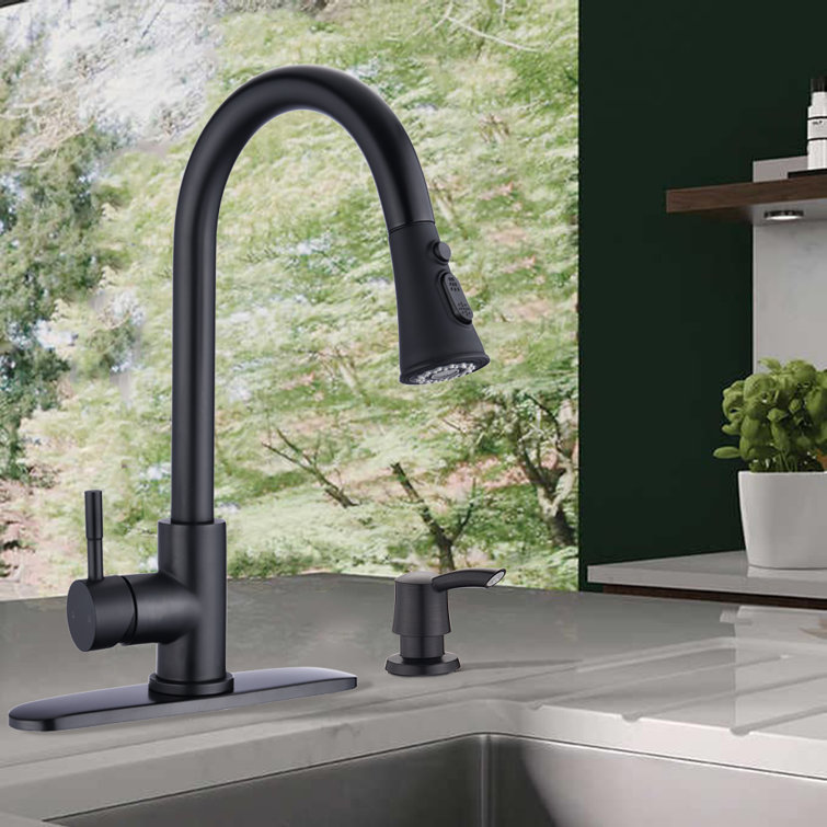 PROOX Pull Down Single Handle Kitchen Faucet & Reviews Wayfair